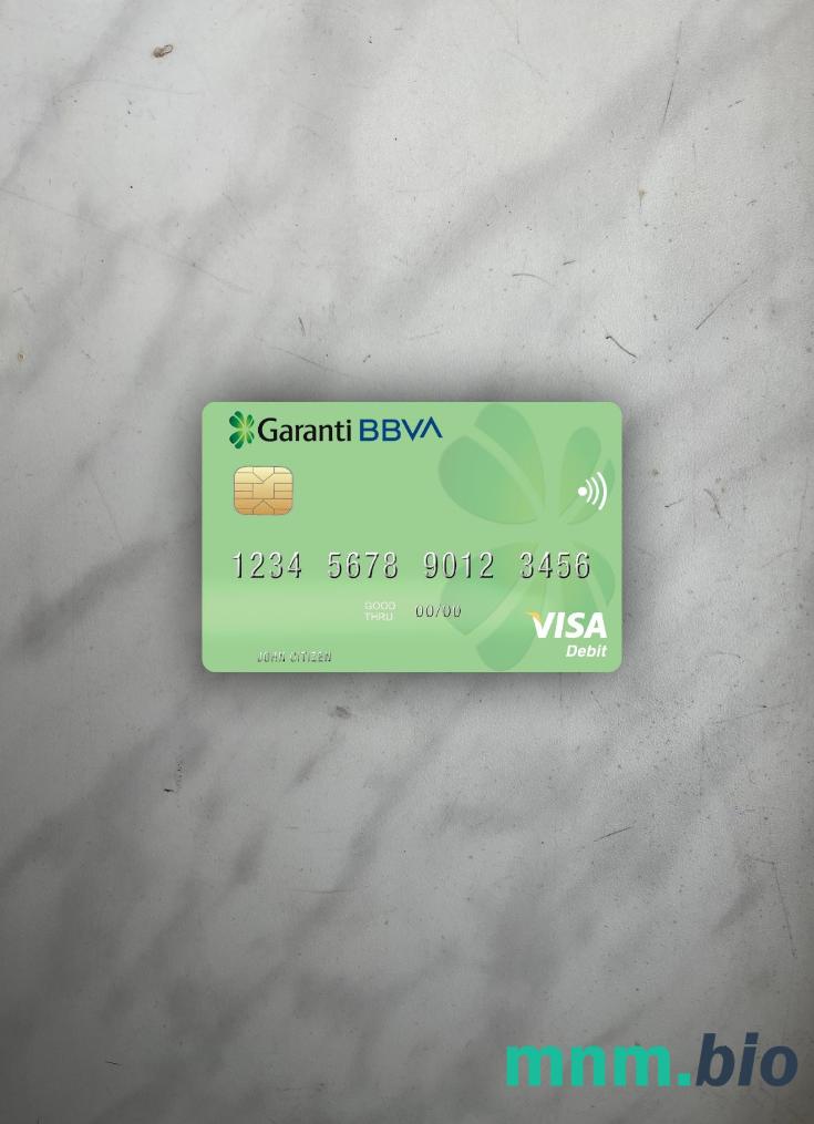 Romania Garanti BBVA visa obciążyć card wygląd fotograficzny skan PSD + zdjęcie